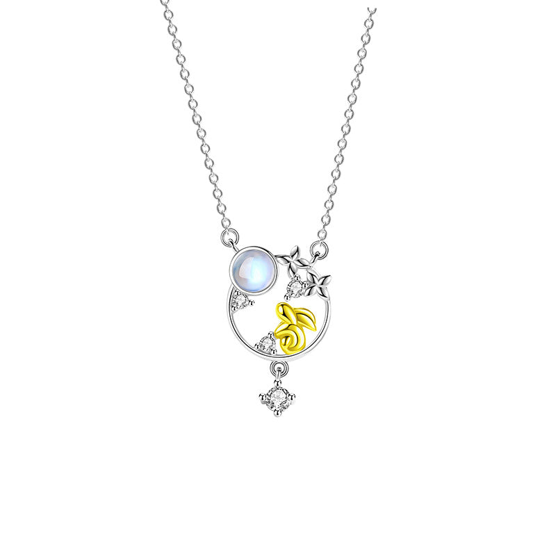 Steadfast Love-Moon Rabbit Sterling Silver Necklace