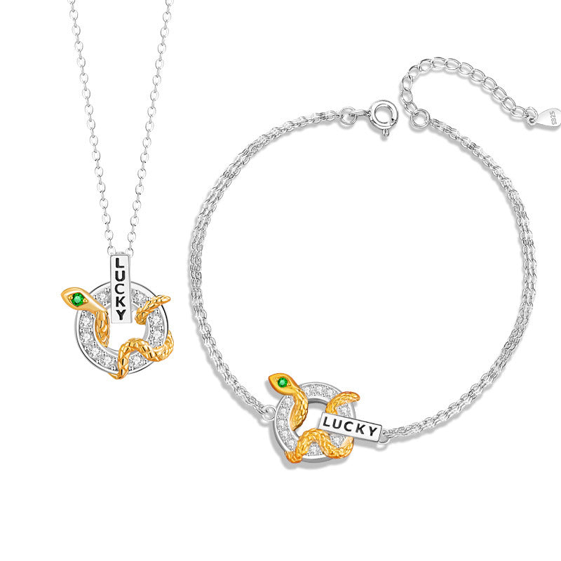 Snake Circle Necklace-Wisdom & Good Fortune