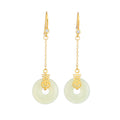 Double Happiness Nephrite Jade Drop Earrings-Joy Shared