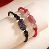 Strawberry Crystal Pixiu Couple Bracelet-Protection and Peace