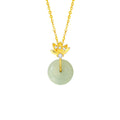 Lotus Nephrite Jade Necklace-Purity in Bloom