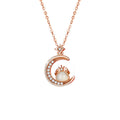 Dragon and Crescent Nephrite Jade Necklace-Guarding Your Joy