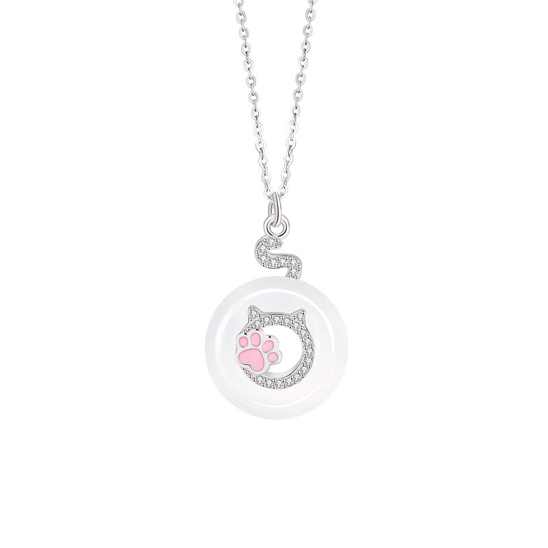 Cat Paw Chalcedony Necklace-A Little Guardian