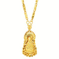 Guanyin 18K Gold Plated Pendant Necklace-Protection