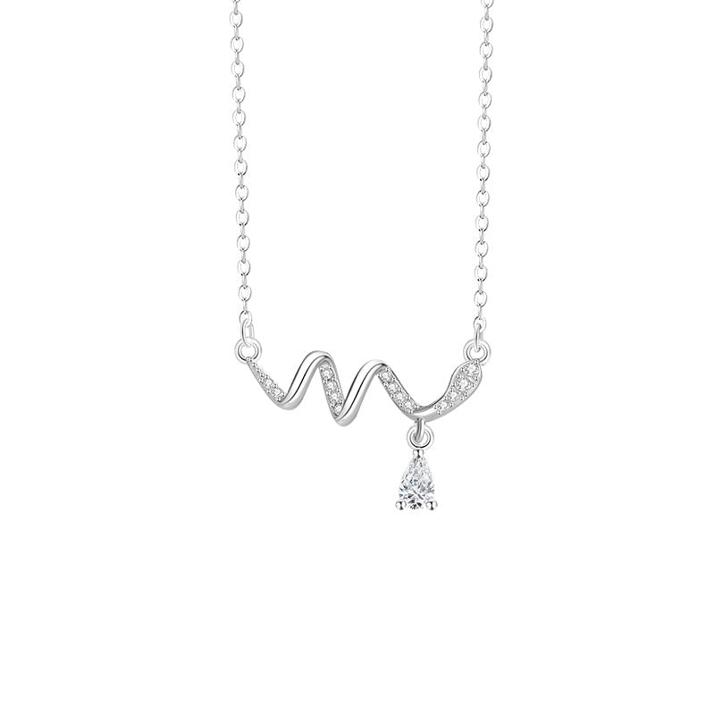 Dancing Snake Silver Necklace-Blessings & Prosperity