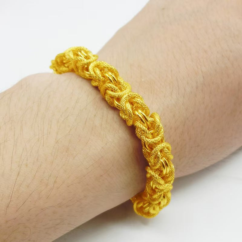 Gold Double Dragon Bracelet-Protection&Luck