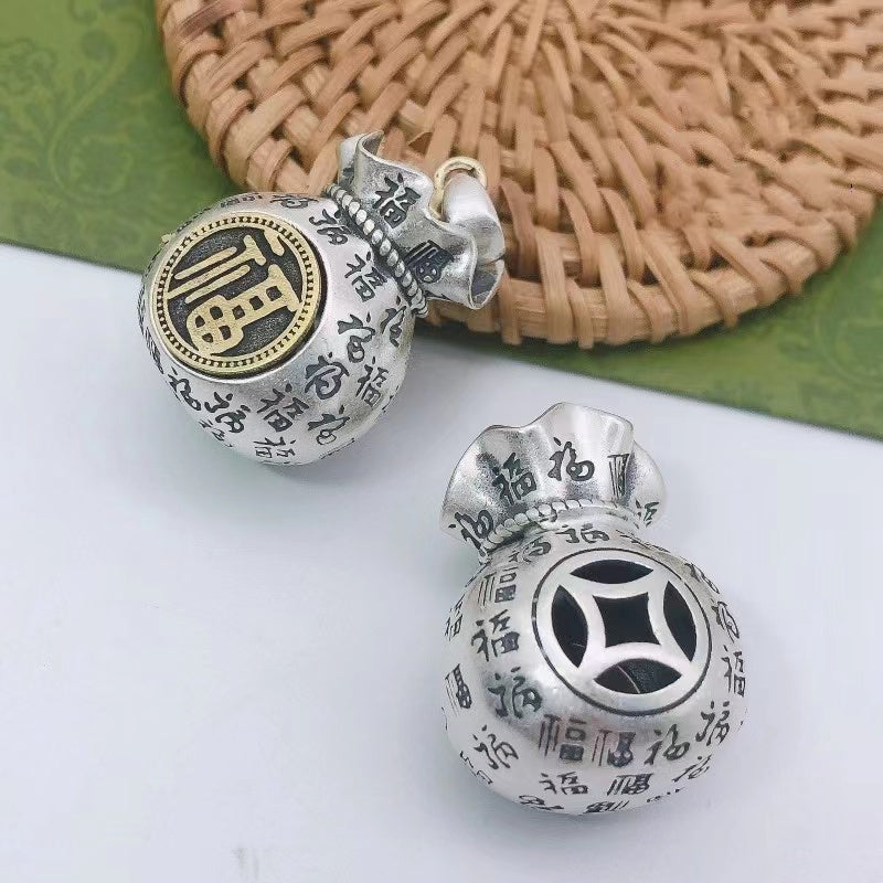 Lucky Money Bag Pendant-Good Fortune Charm Hanging