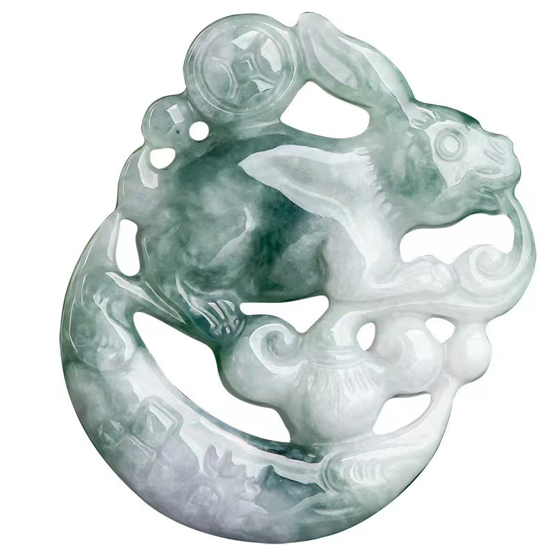 Jade Rabbit Charm Rabbit Jade Pendant-Attract Luck – FengshuiGallary
