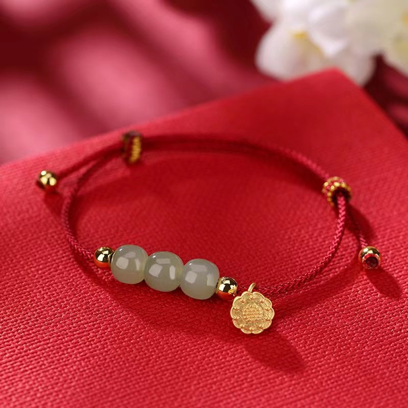 Lotus Flower Red String Bracelet-Purity and Perfection