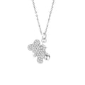 A Little Hug-Bear Cubic Zirconia Sterling Silver Necklace