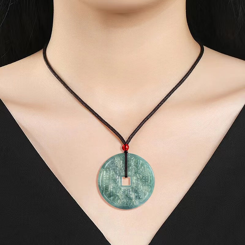 Feng Shui Bagua Jade Pendant-Energy Flow