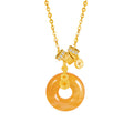 Gourd and Coin Red Agate Necklace-Blessings and Prosperity