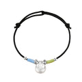 Silver Blessing Pouch String Bracelet – Peace, Happiness & Everyday Joy