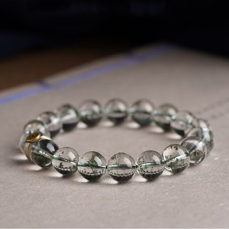 Green Phantom Quartz Guardian Deity Buddha Bracelet-Healing & Renewal
