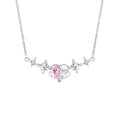 Heart Planet and Stars Silver Necklace-Hearts Together