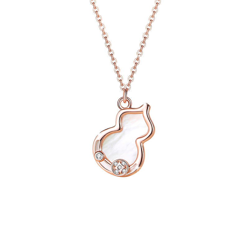 Gourd Shell Pendant Necklace-Blessings and Good Fortune