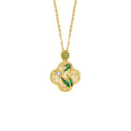 A Clover of Your Own-Bamboo Nephrite Jade Necklace