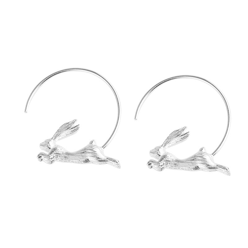 Leaping Rabbit Hoop Earrings-A Little Leap Forward
