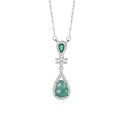 Gourd Jadeite Necklace & Earrings-Blessings and Prosperity