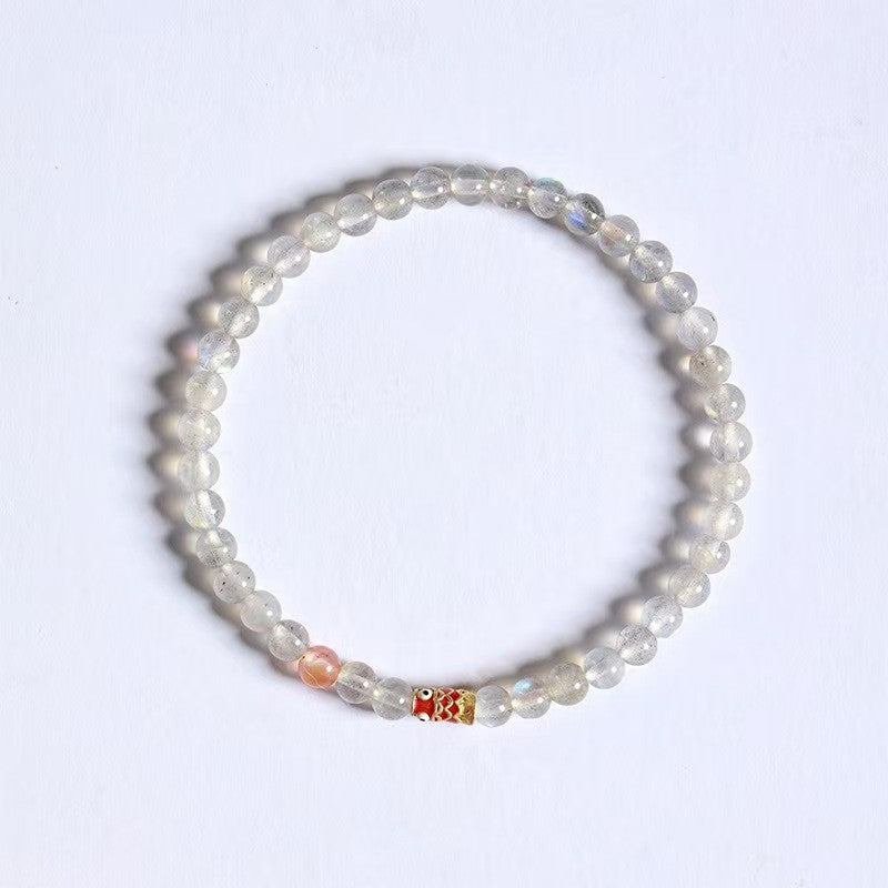 Wealth Koi Fish Moon Stone Bracelet-Prosperity Luck