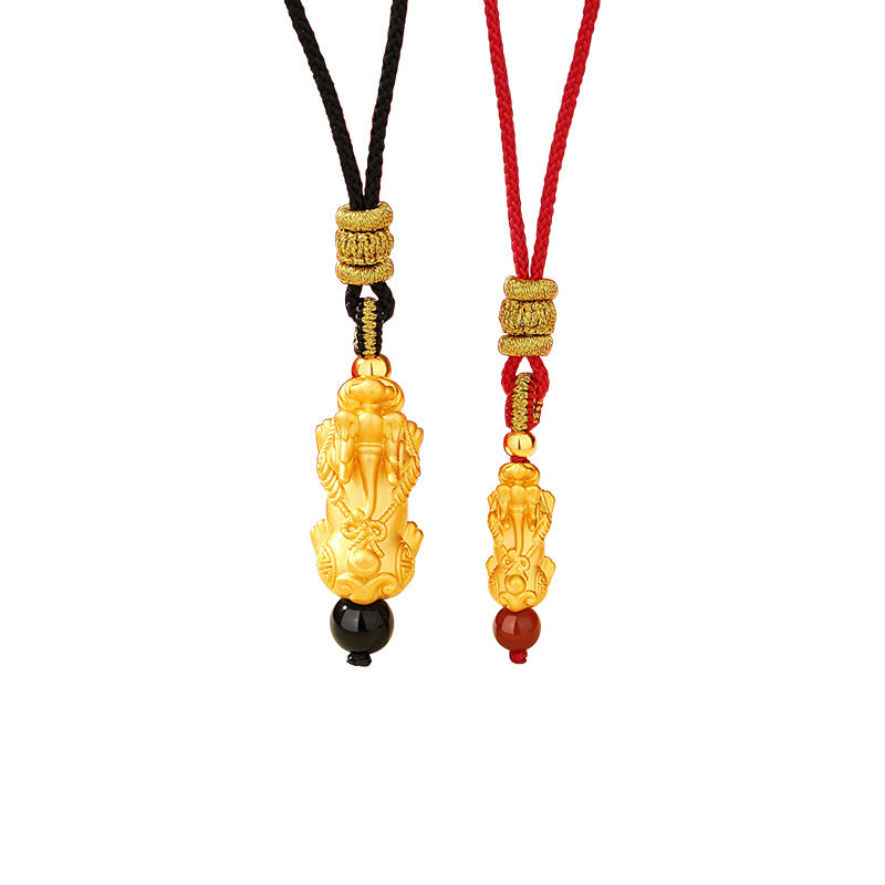 Pixiu Agate Cord Necklace-Lasting Love and Protection