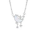Moon & Stars Mother of Pearl Necklace-Love as Lasting as the Stars