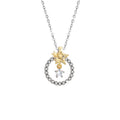 Star & Circle Two Tone Necklace-Mutual Attraction