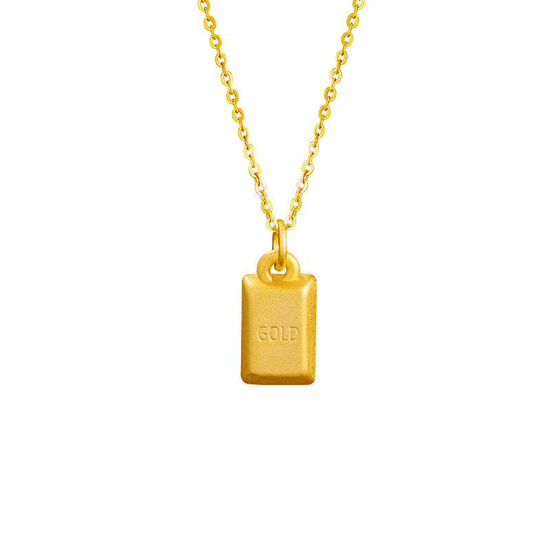 Gold Bar Necklace-A Wish for Prosperity
