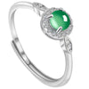 Grade A Jade Wealth Silver Ring(Adjustable)