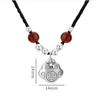 Longevity Lock 999 Silver Pendant-Good Fortune and Blessing