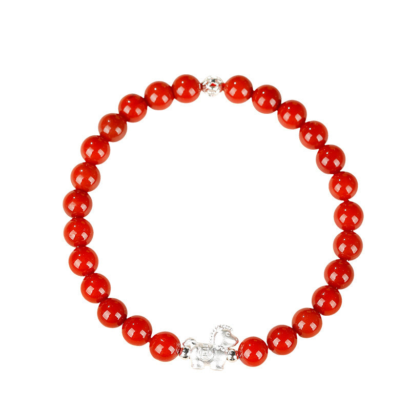 Lucky Red Agate Horse Fortune Bracelet-Success & Vitality