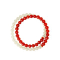 Hetian Jade Cinnabar Double-Wrap Bracelet-Twofold Harmony