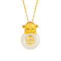 God of Wealth Nephrite Jade Necklace-Welcoming Prosperity