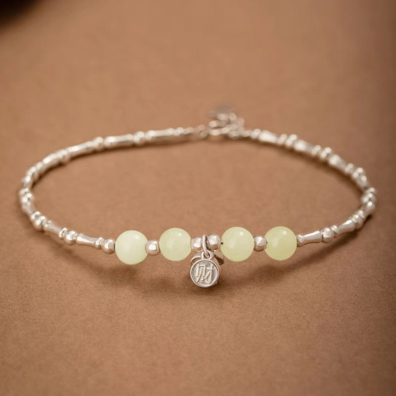 Wealth Coin Silver Bracelet-Good Fortune and Prosperity