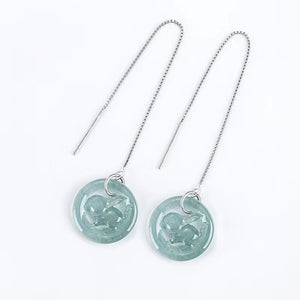 Fengshui Rabbit Jade Earrings-Attract Luck