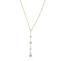 Pearl Y Necklace-A Delicate Trail of Light