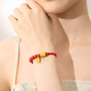 Tibetan Six True Words Red String Bracelet-Red Cinnabar Beads