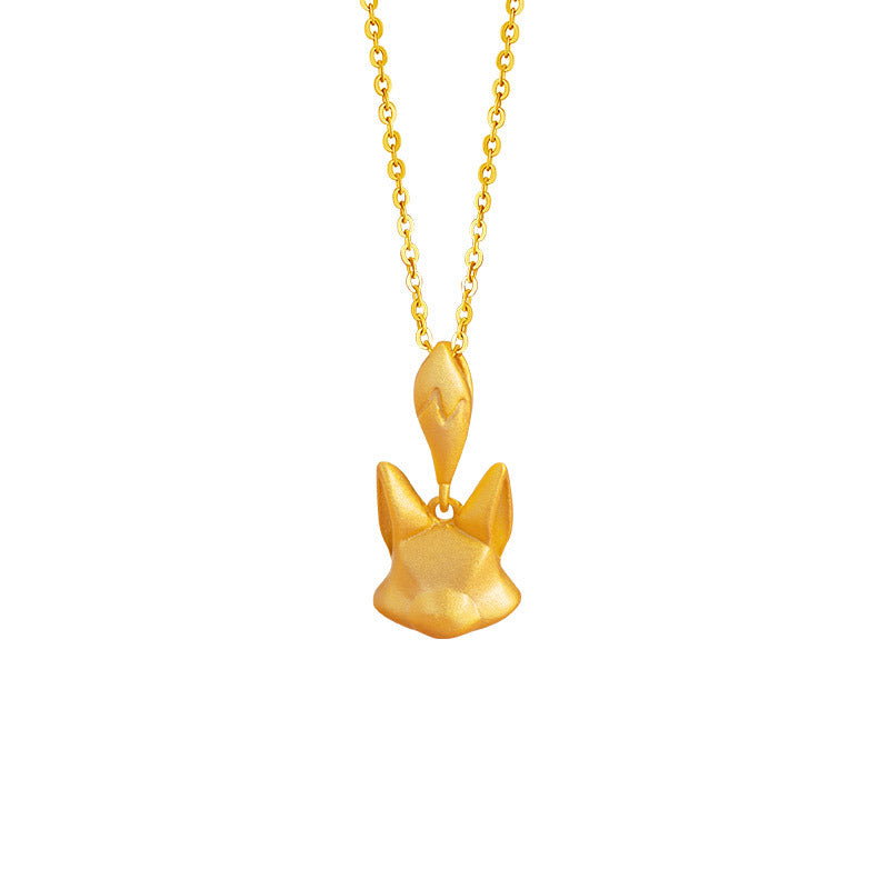 Love and Good Fortune-Golden Fox Necklace
