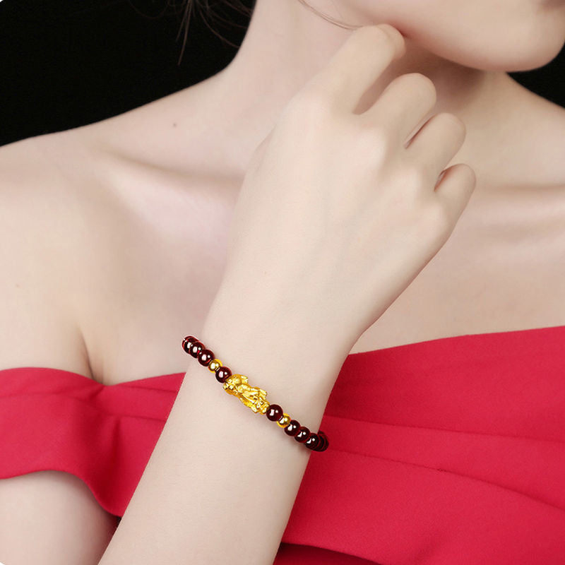 Pixiu Garnet Bracelet-Devoted Vitality