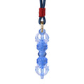 Tibetan Vajra Glaze Pendant Necklace for Mindful Strength