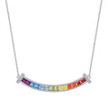 Rainbow Smile Silver Necklace-A Little Everyday Joy