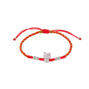 Zodiac Dragon 999 Silver String Bracelet-Luck Prosperity