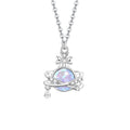 Saturn Sterling Silver Necklace-Drawn to You