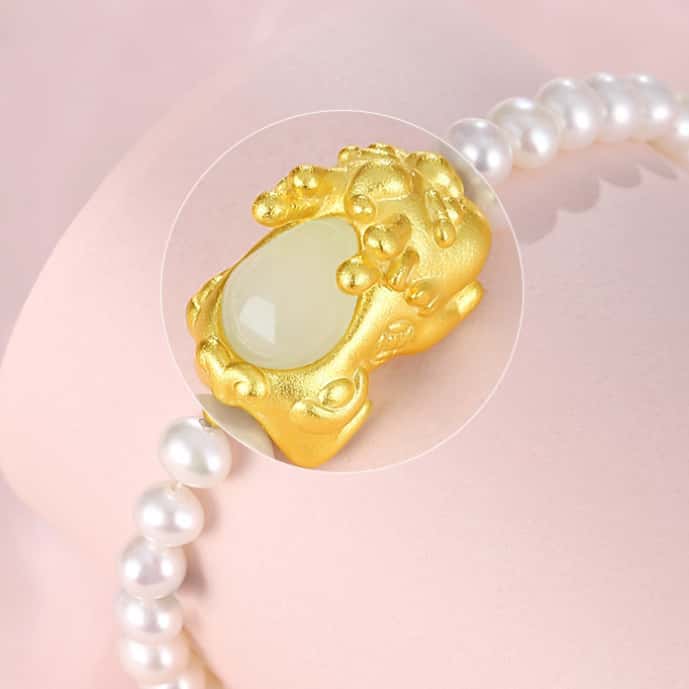 Abundance & Grace-Pixiu Freshwater Pearl Bracelet