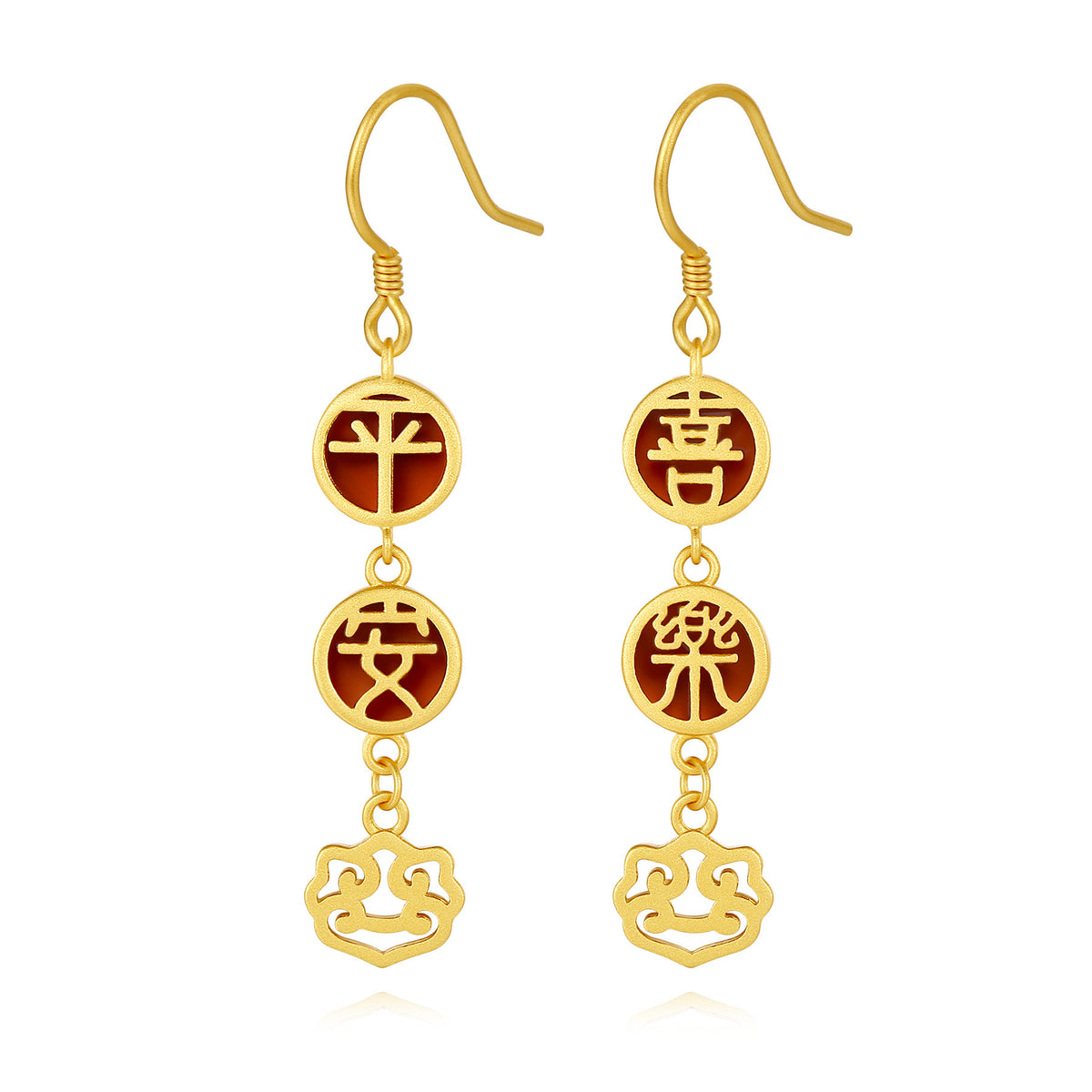 Peace & Joy Red Agate Drop Earrings-Gentle Blessings