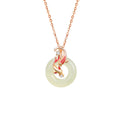 Hope in Every Turn-Koi Fish Nephrite Jade Necklace