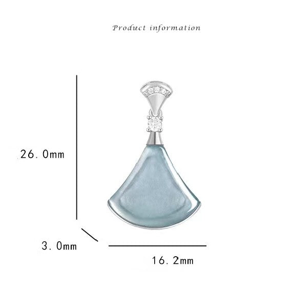 Blue Ice Jade Cv Crystal Necklace-Protection & Inner Peace