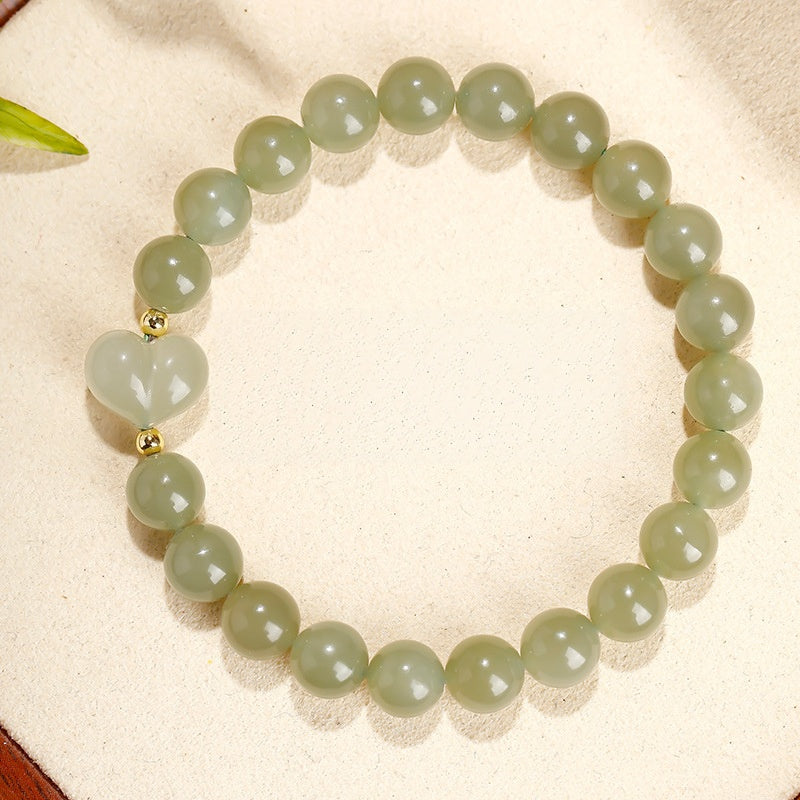 Hetian Jade Peach Bracelet-Quiet Well-Being