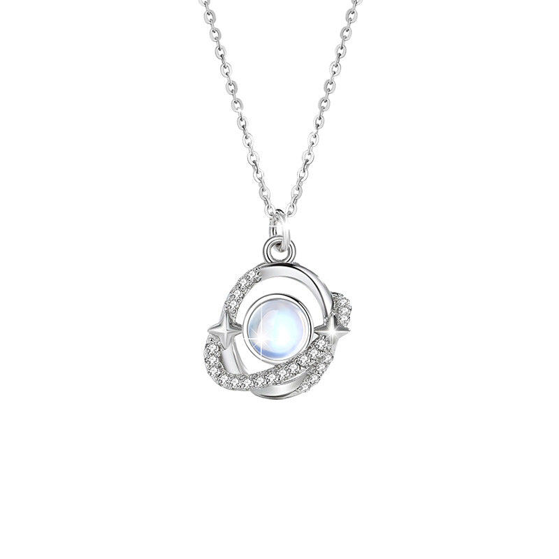 You Are My Universe-Star & Planet Sterling Silver Necklace
