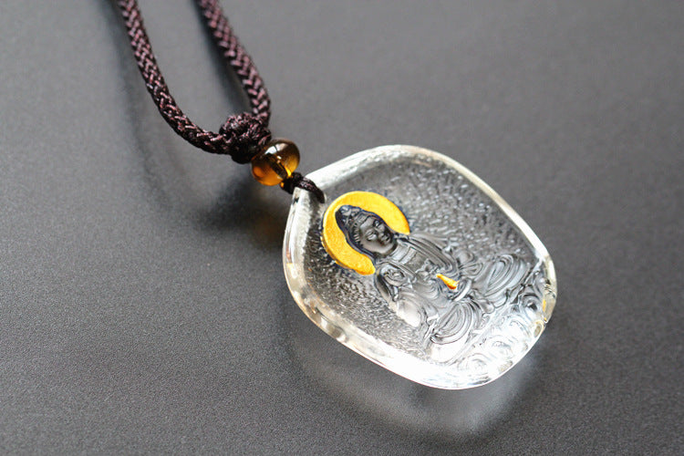 ure Water Guanyin Bodhisattva Liuli Pendant (Aura Halo Edition)